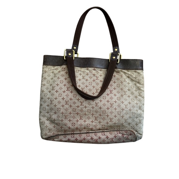 Louis Vuitton Vintage Brown and Cream Tote Bag - Picture 1 of 6